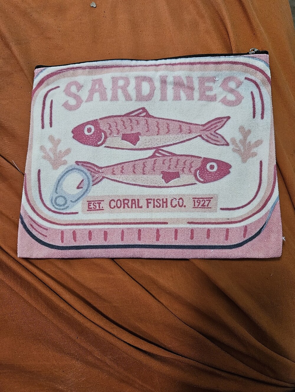 Pink Sardines Makeup Pouch